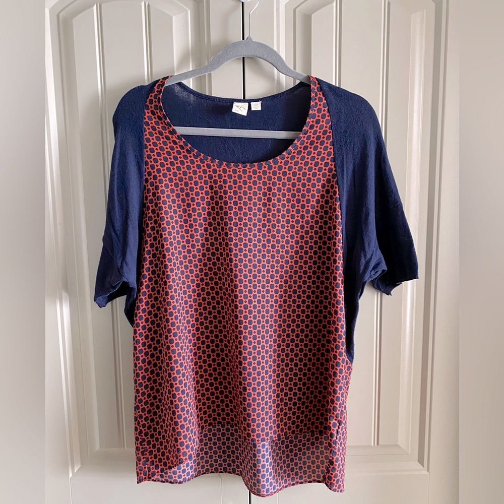 Anthropologie Yellow Bird Hi Low Printed Lightweight Top